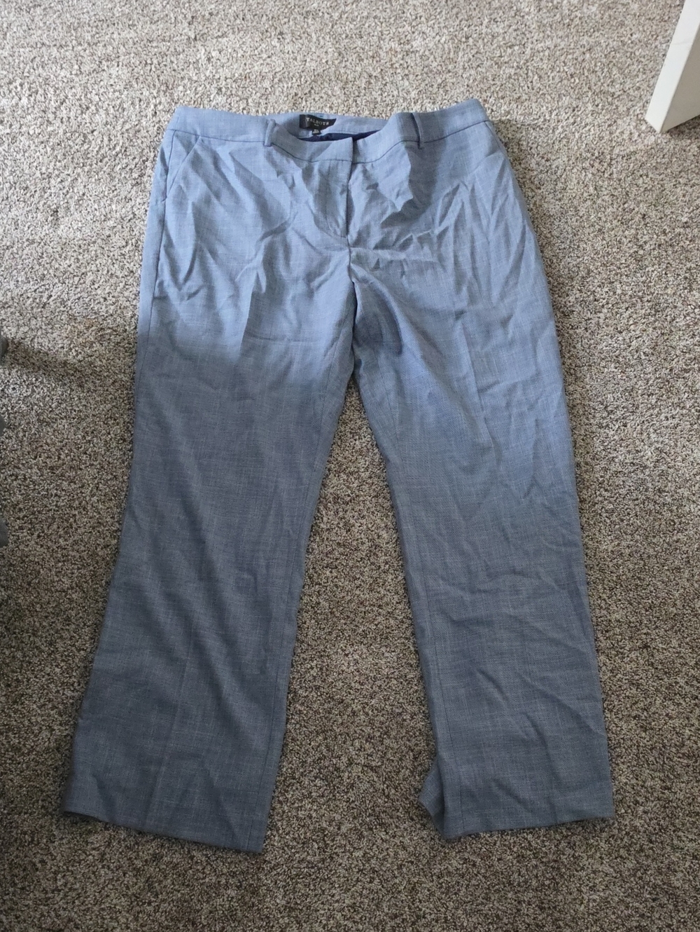 Womens Talbots Light Blue Dress Pants - Subtle Check